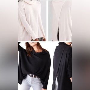 Free people Juicy long sleeve top in black